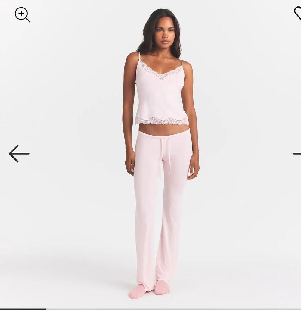 NWT Skims Sleep Cami and Pant Set in Barely Pink, size M. Brand new with tags